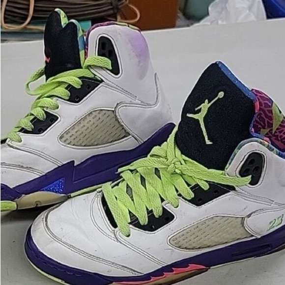 Nike Air Jordan 5 Retro GS 'Alternate Bel-Air' 2020 7Y/ woman’s 8 GUC - Picture 3 of 8